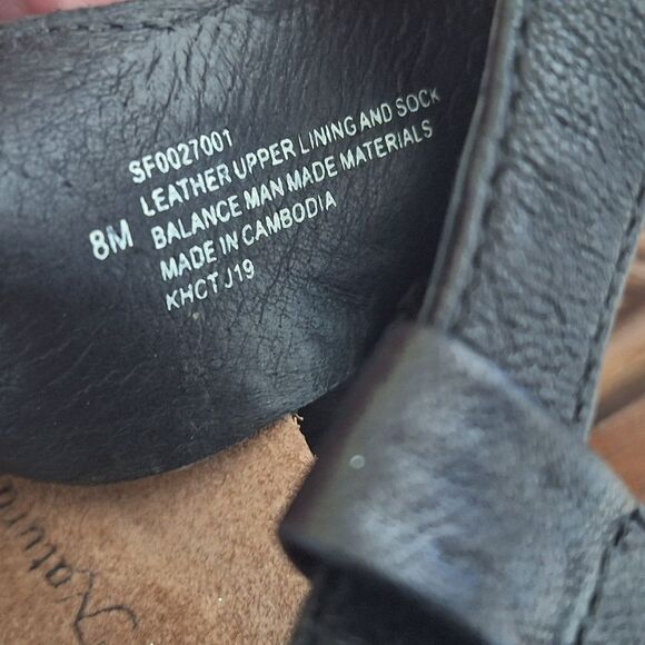 Sofft Melina Sandals Black Leather Stacked Block Heel Buckle Ankle Strap size 8 - Picture 15 of 16